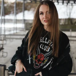 Stranger Things - Hellfire Club Logo T-shirt zwart