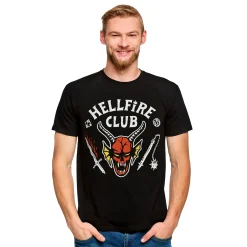 Stranger Things - Hellfire Club Logo T-shirt zwart