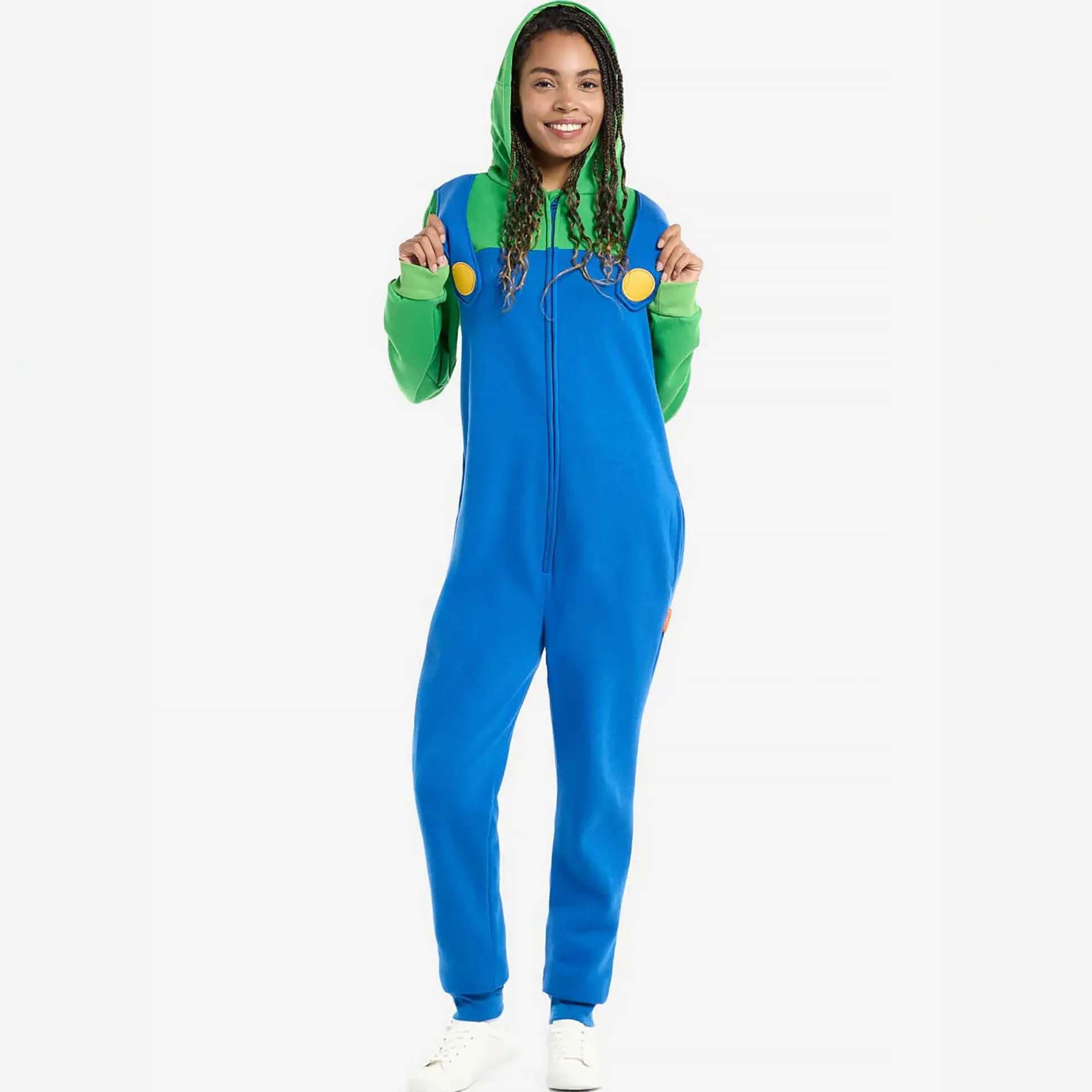 Super Mario - Luigi Onesie voor volwassenen