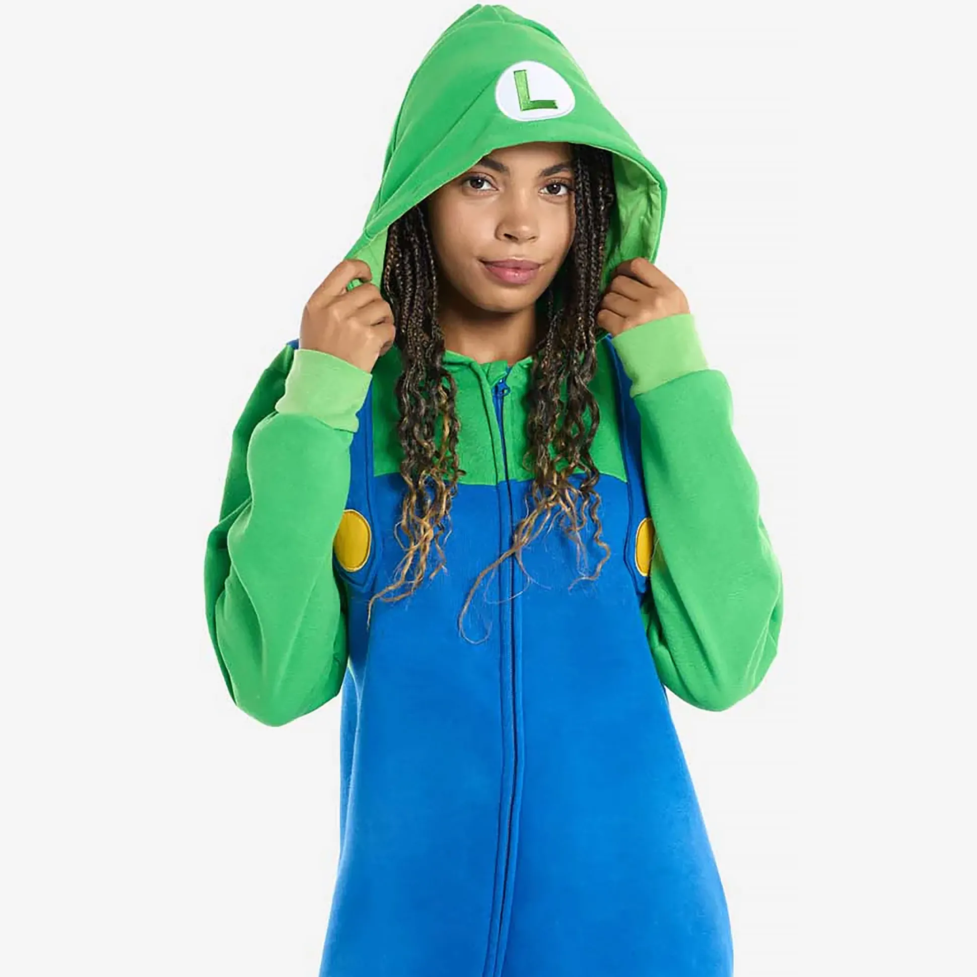Super Mario - Luigi Onesie voor volwassenen