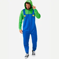Super Mario - Luigi Onesie voor volwassenen