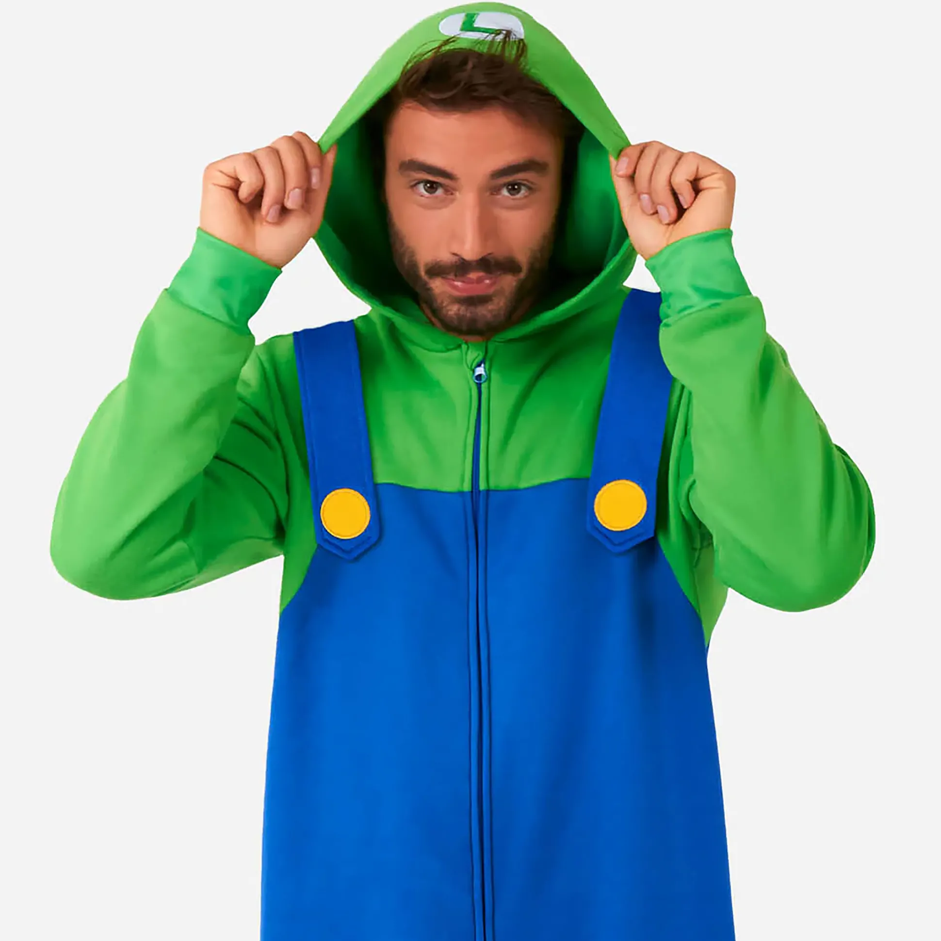 Super Mario - Luigi Onesie voor volwassenen