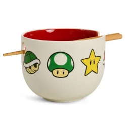 Super Mario - Symbolen Ramen Kom met Eetstokjes