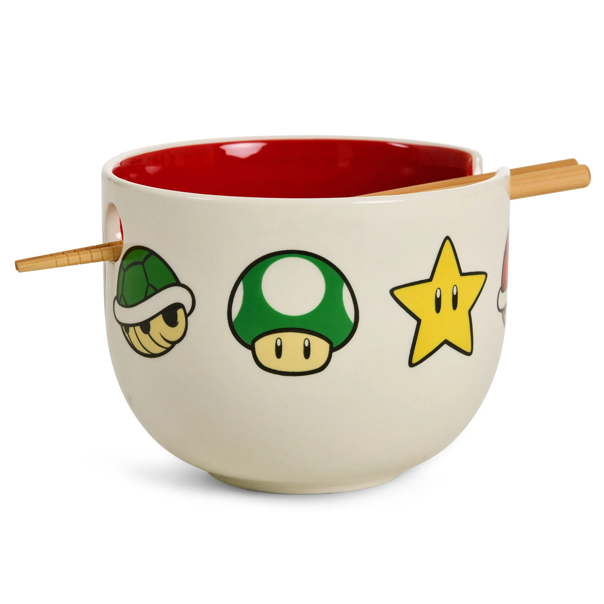 Super Mario - Symbolen Ramen Kom met Eetstokjes