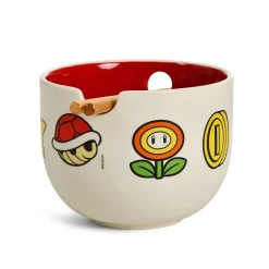 Super Mario - Symbolen Ramen Kom met Eetstokjes