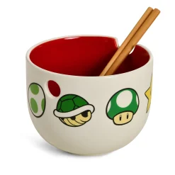 Super Mario - Symbolen Ramen Kom met Eetstokjes