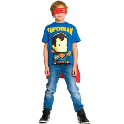 Superman - Kinder T-shirt met Cape & Oogmasker