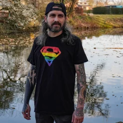 Superman - Pride Logo T-shirt zwart