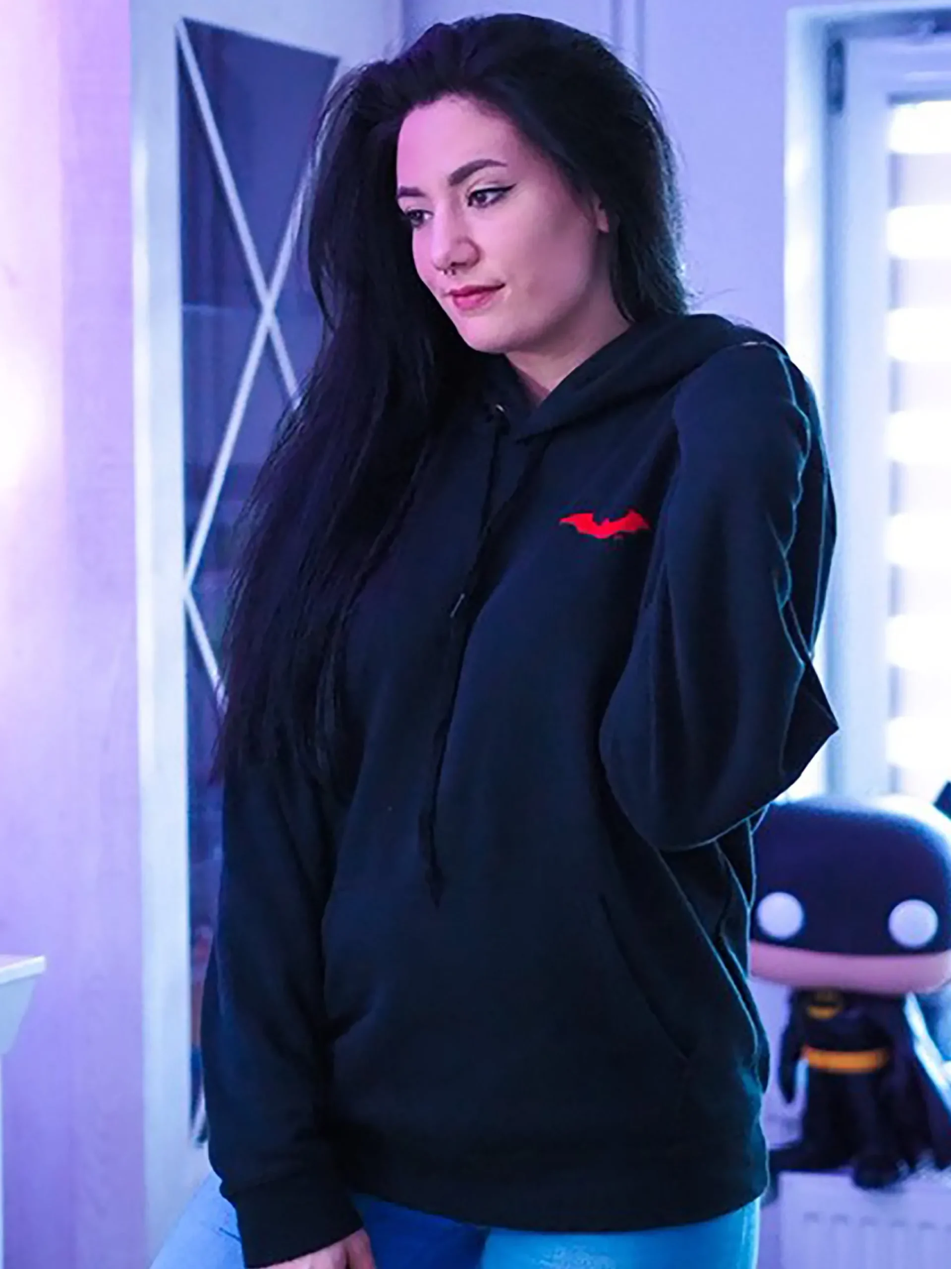 The Batman Logo Hoodie Zwart