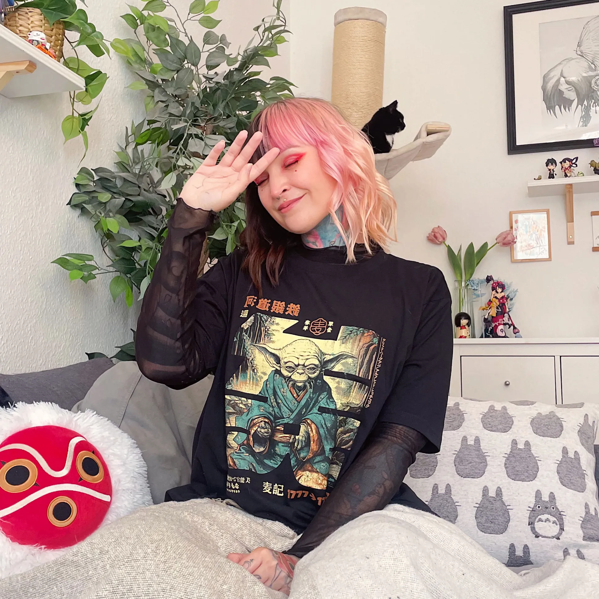 The Force Calligraphy T-Shirt voor Star Wars Fans Zwart