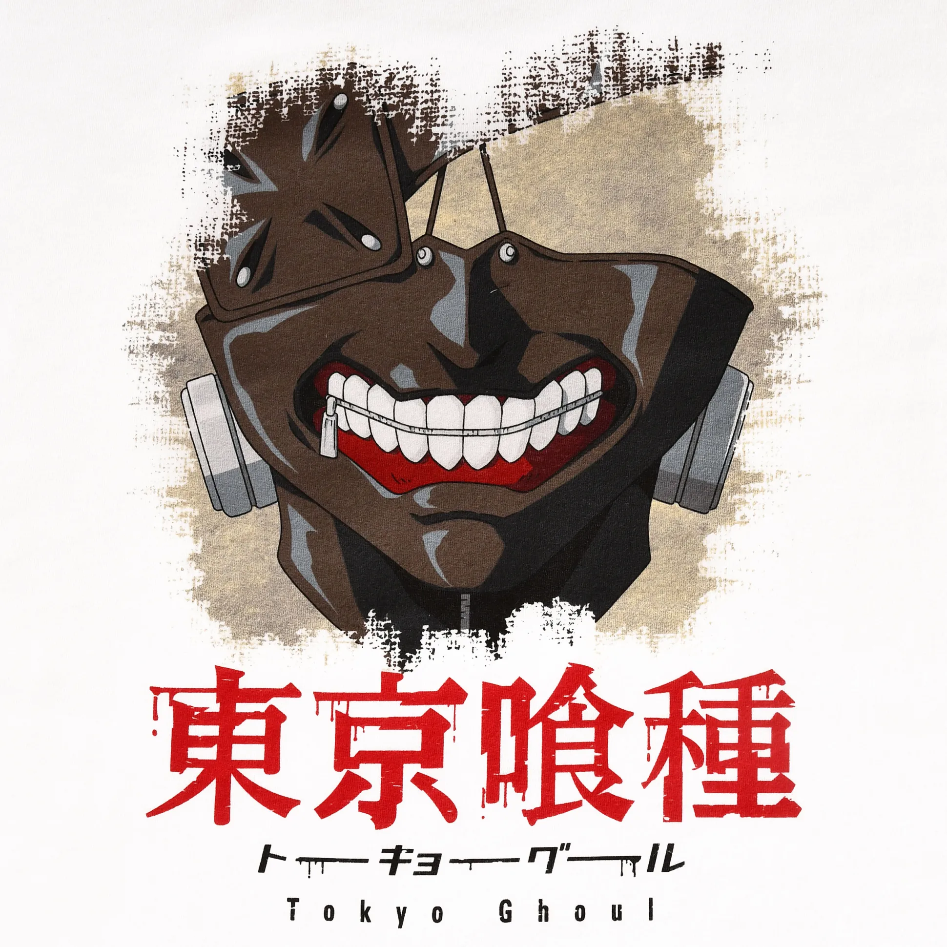 Tokyo Ghoul - Geschraapt Masker T-Shirt wit