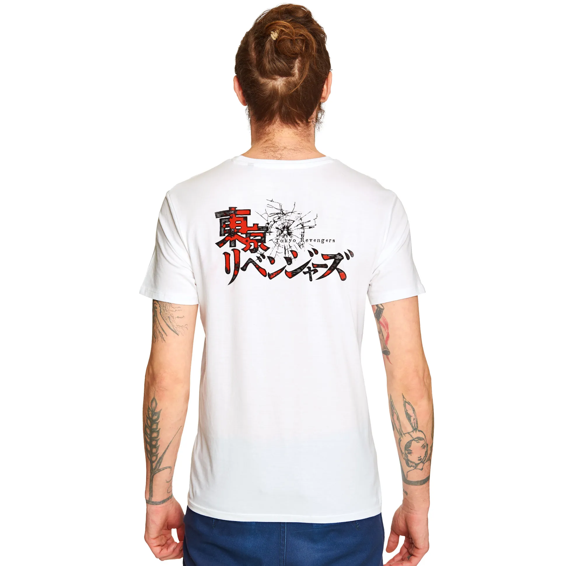 Tokyo Revengers - Geel Vierkant Logo T-shirt wit