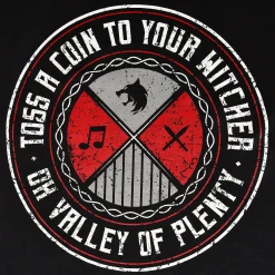 Toss a Coin dames T-shirt voor Witcher fans zwart