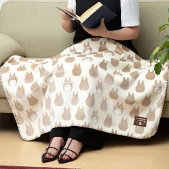 Totoro - Silhouet knuffeldeken met teddyvoering