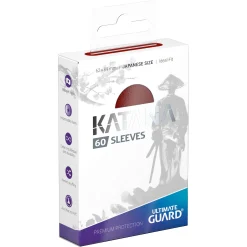 Ultimate Guard Katana kaartsleeves rood – 60-pack voor TCG (Japans formaat)