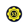 Vault 33 Button voor Fallout Fans