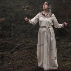 Viking Jurk Lagertha beige-rood