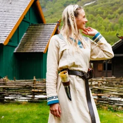 Viking Jurk Lagertha Beige-Blauw
