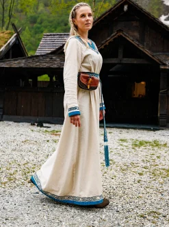 Viking Jurk Lagertha Beige-Blauw
