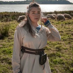 Viking Jurk Lagertha Beige-Blauw