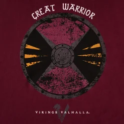 Vikings Valhalla - Great Warrior T-shirt rood