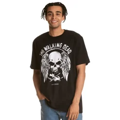 Walking Dead - Wings and Skull T-shirt zwart