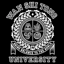 Wan Shi Tong Universiteit T-shirt voor Avatar Fans zwart