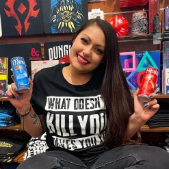 Wat je niet doodt, geeft je XP zwart T-shirt