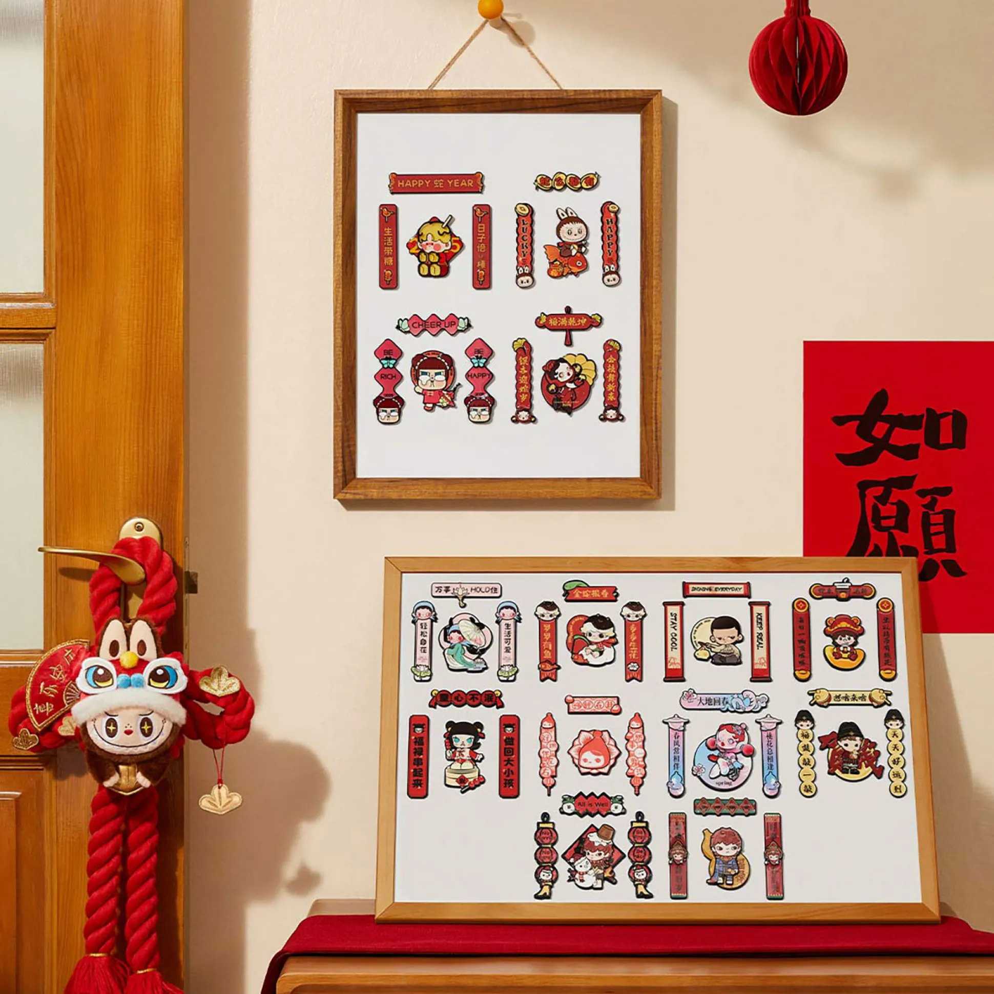 Wealthy Snake's Nieuwjaarsviering Serie POP MART Mystery Magneet