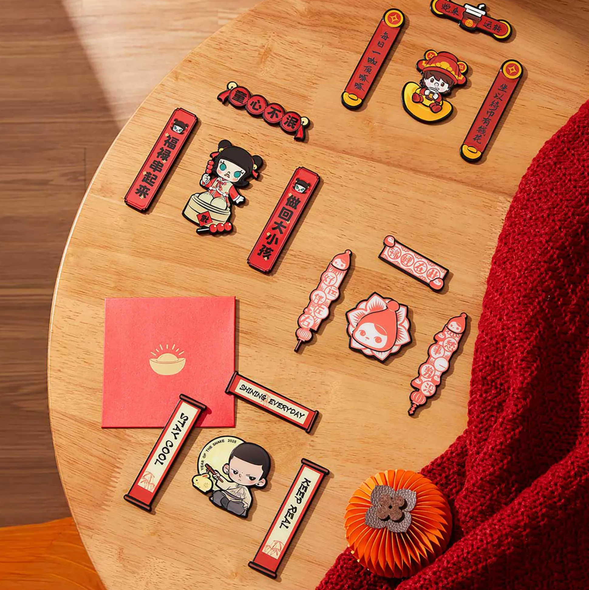 Wealthy Snake's Nieuwjaarsviering Serie POP MART Mystery Magneet