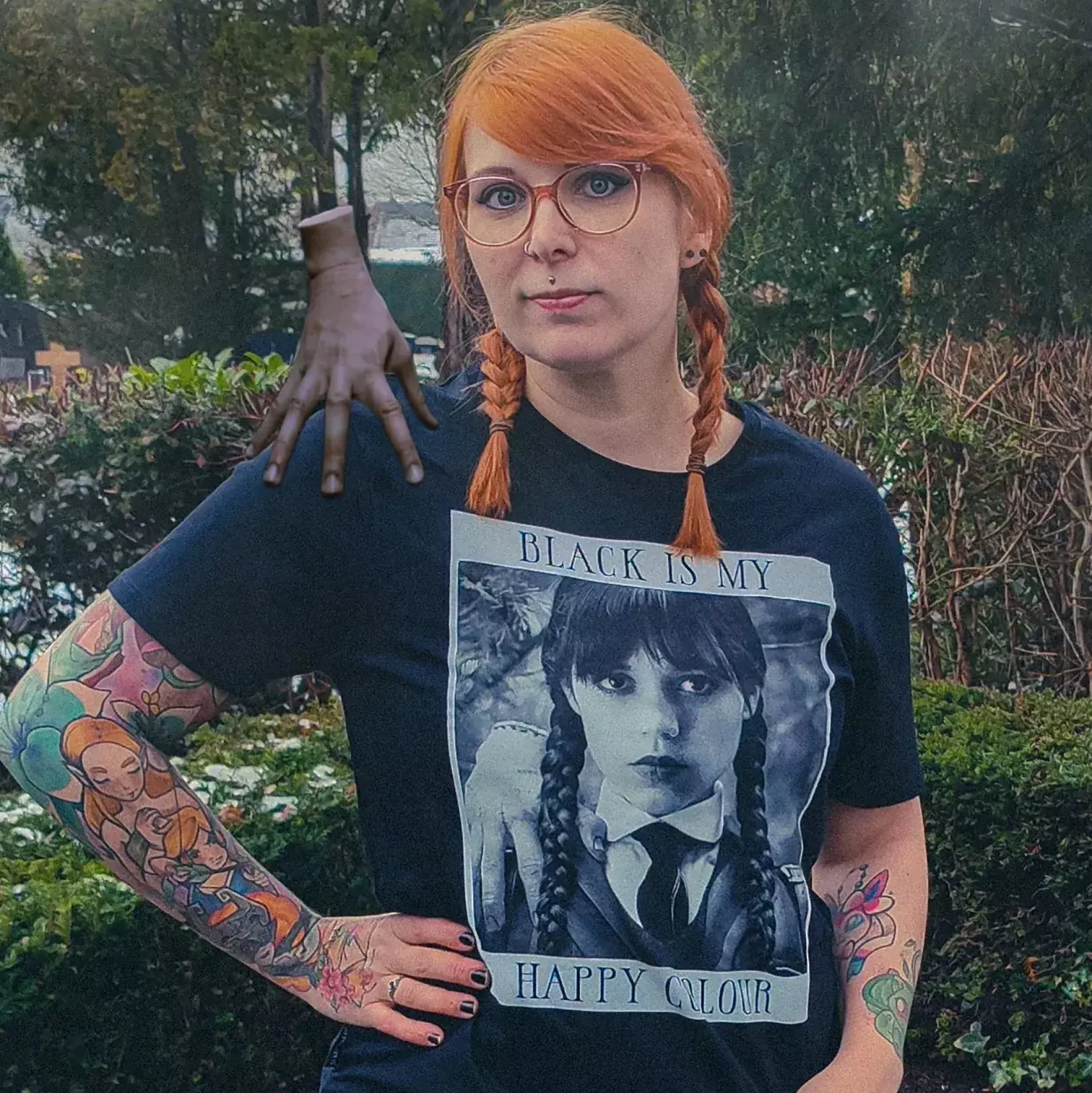 Wednesday - Black Is My Happy Colour T-shirt zwart