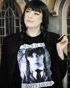 Wednesday - Black Is My Happy Colour T-shirt zwart