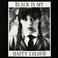 Wednesday - Black Is My Happy Colour T-shirt zwart