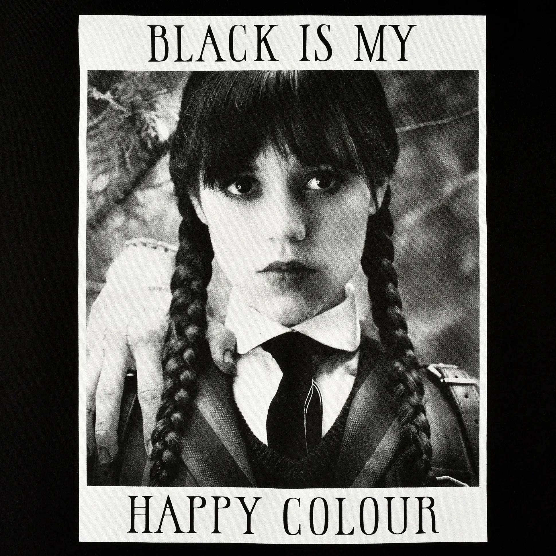 Wednesday - Black Is My Happy Colour T-shirt zwart