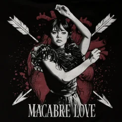 Wednesday - Macabere Liefde T-shirt met Vlindermouwen