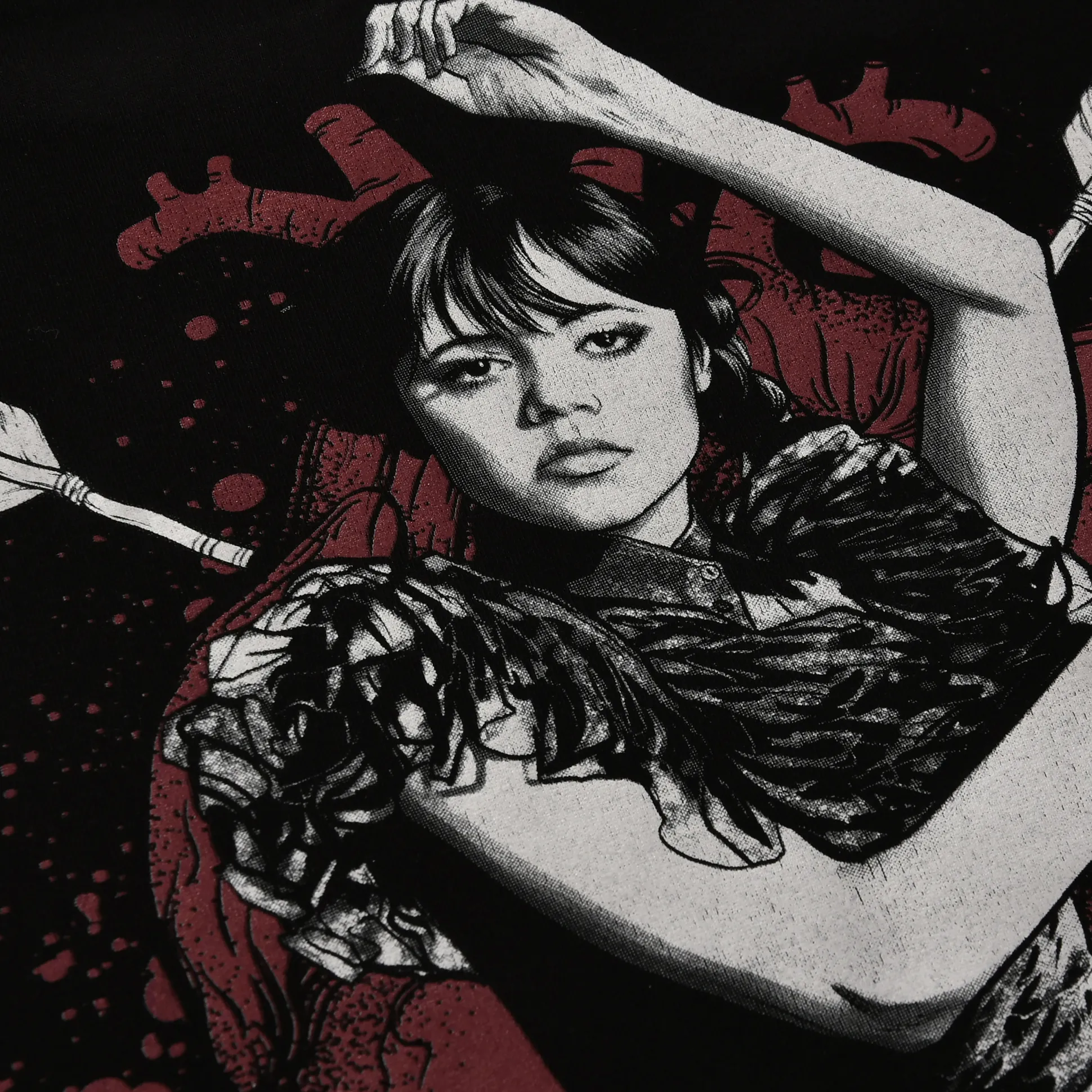 Wednesday - Macabere Liefde T-shirt met Vlindermouwen