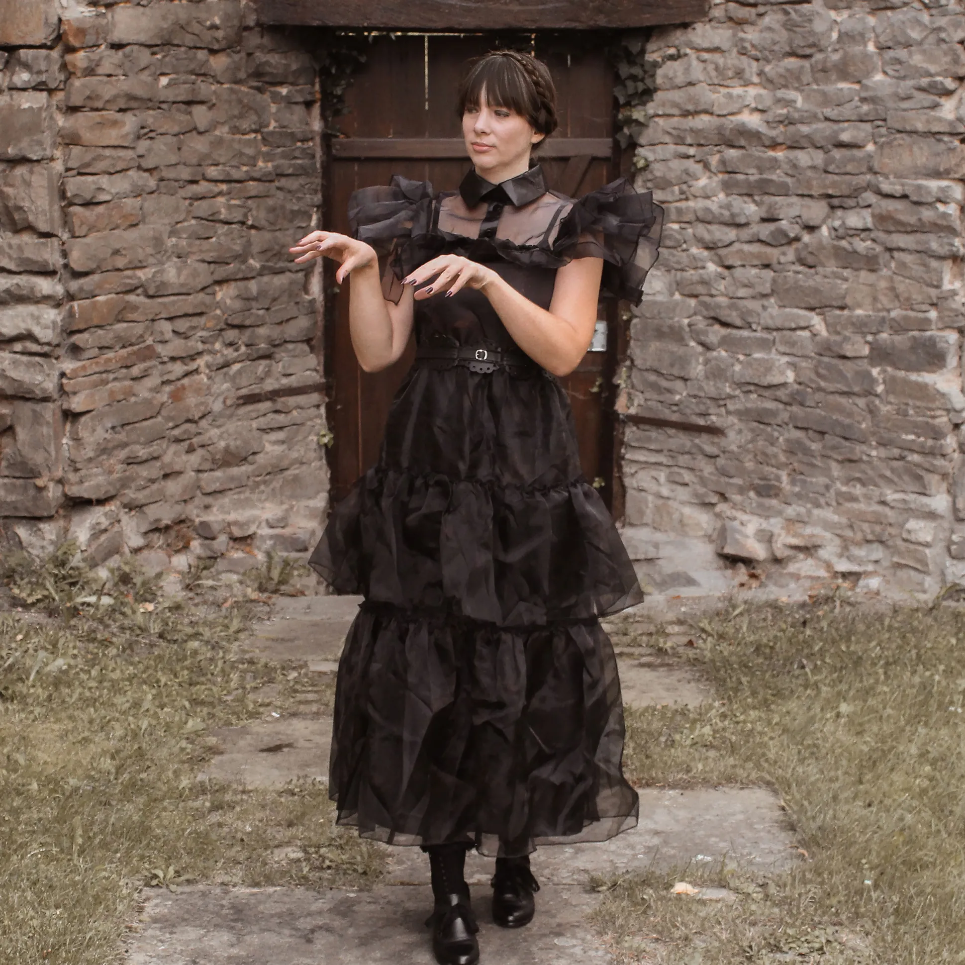 Wednesday - Rave'N Dance Kostuum Jurk Dames zwart