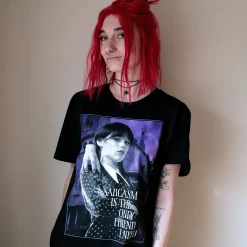 Wednesday - Sarcasme T-Shirt Zwart