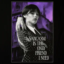 Wednesday - Sarcasme T-Shirt Zwart