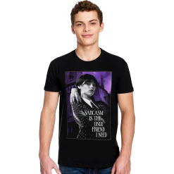 Wednesday - Sarcasme T-Shirt Zwart