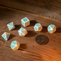 Witcher - Ciri RPG Dobbelstenen Set 7-delig met Verzamelmunt