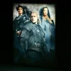 Witcher - Ciri, Yennefer & Geralt Wandbeeld met licht