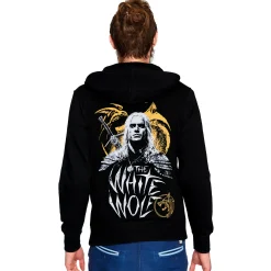Witcher - Geralt Witte Wolf Hoodie Zwart