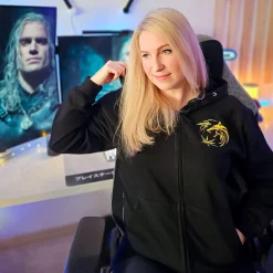 Witcher - Geralt Witte Wolf Hoodie Zwart