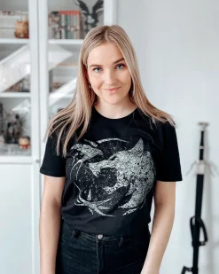 Wolf Embleem T-shirt voor Witcher Fans zwart