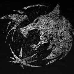 Wolf Embleem T-shirt voor Witcher Fans zwart