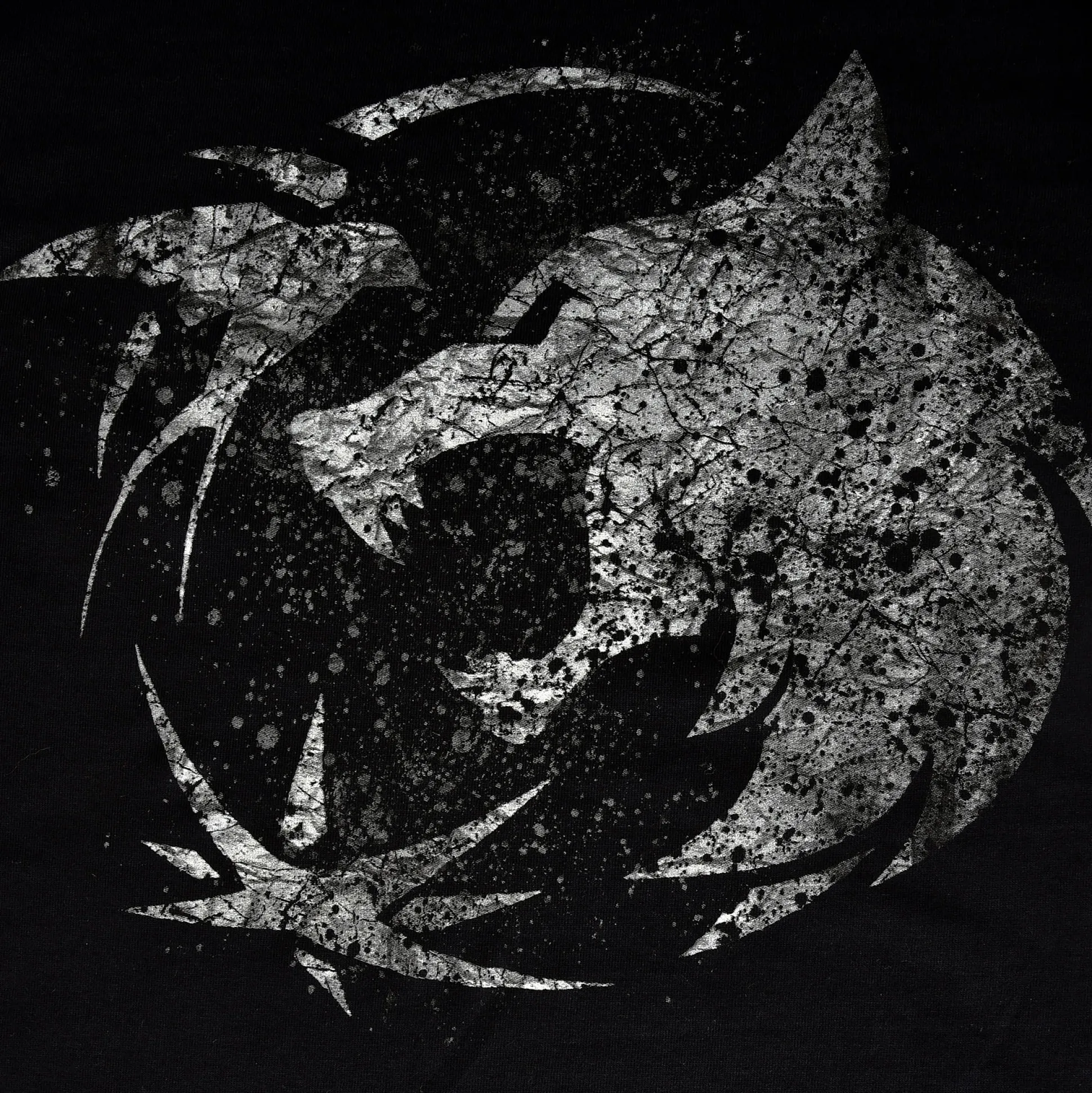 Wolf Embleem T-shirt voor Witcher Fans zwart
