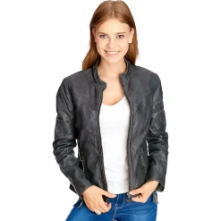 Wonder Woman - Logo Leren Jas Grijs