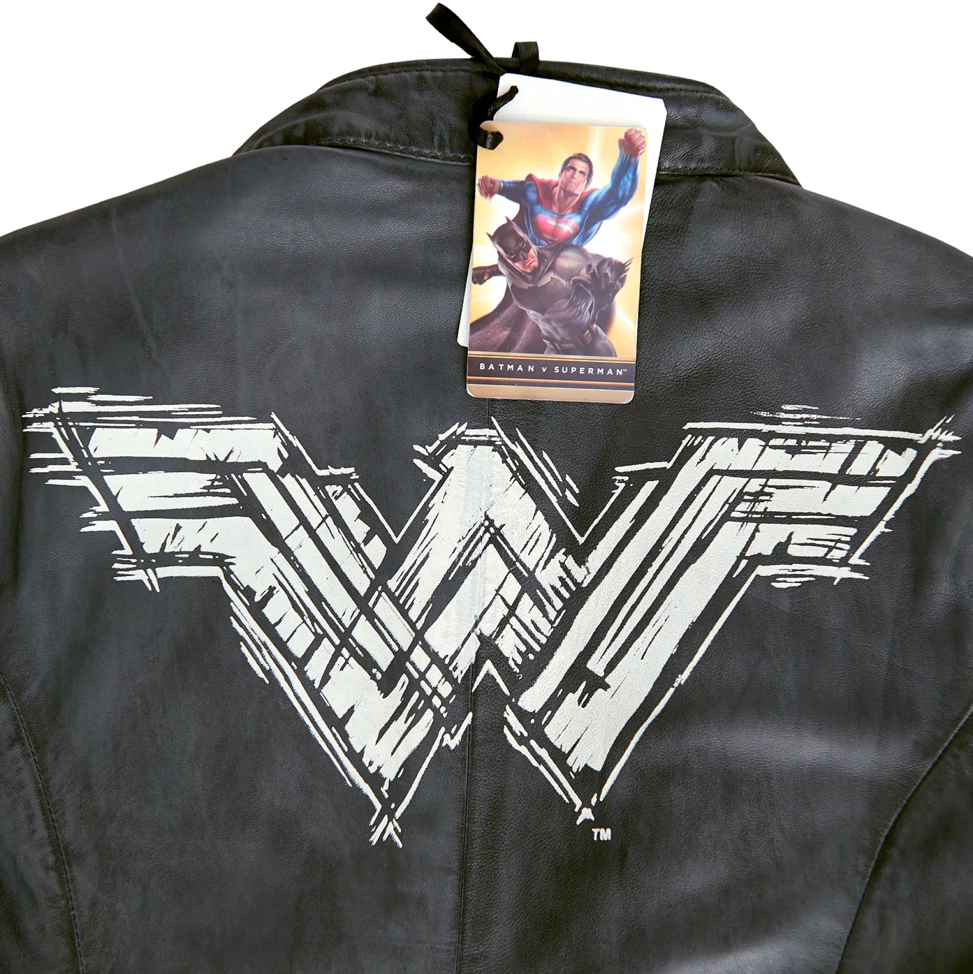 Wonder Woman - Logo Leren Jas Grijs