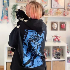 Yu-Gi-Oh! - Blauwogige Witte Draak Hoodie Zwart